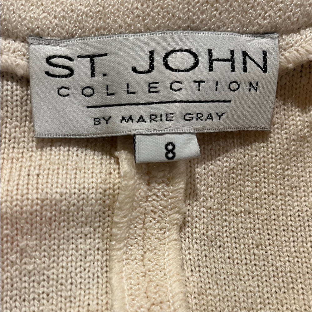 St. John Collection Ivory 2 Piece Knit Garment